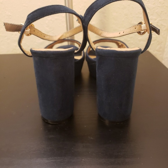 Bakers Women's Stacked Heel Strappy Shoe Palmina Teal Sz 10 - Picture 5 of 9